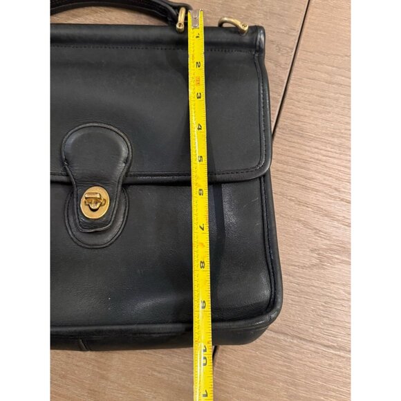 VTG 90s Y2K COACH WILLIS 9927 Black Bag Handbag Black Leather Satchel CLEAN - Picture 14 of 16